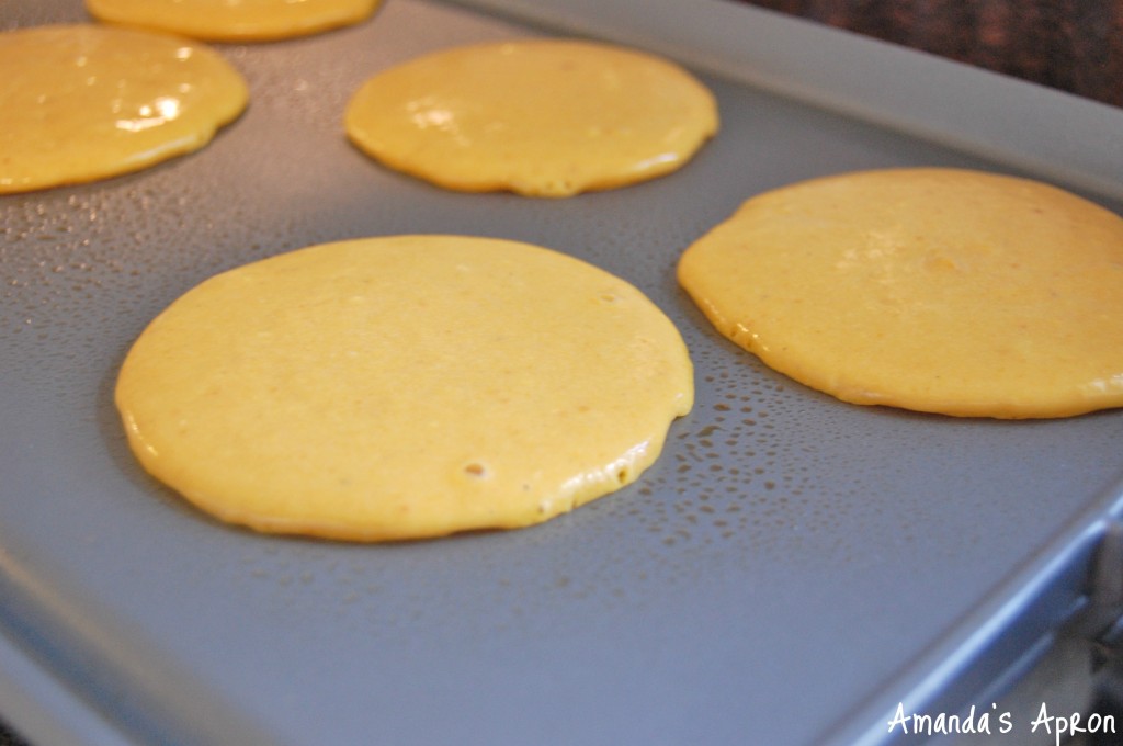 Pumpkin pancakes made by Amanda's Apron