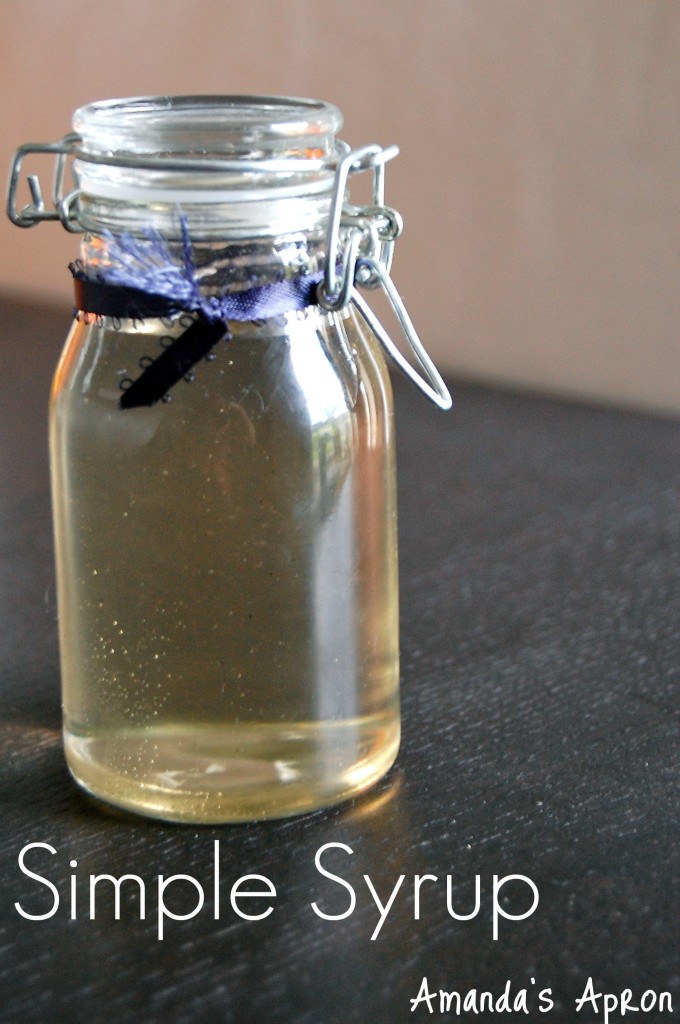 Simple Syrup recipe from Amanda's Apron