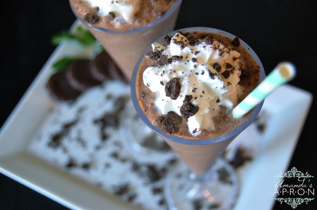 A Frozen Mint Hot Chocolate Recipe by @AmandasApron