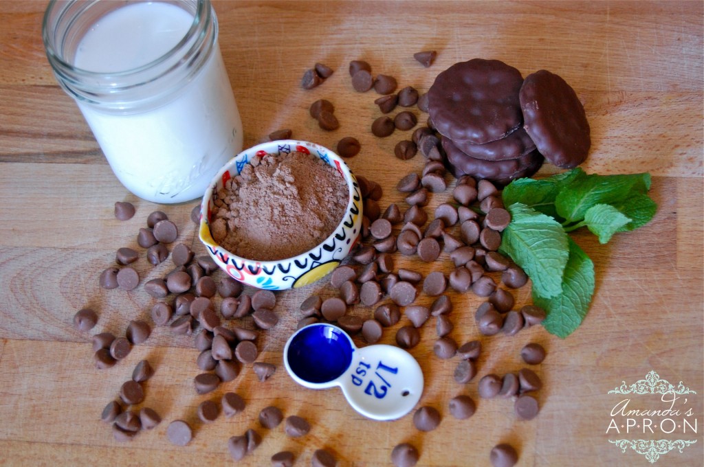 Ingredients for Frozen Grasshoppers by Amanda's Apron