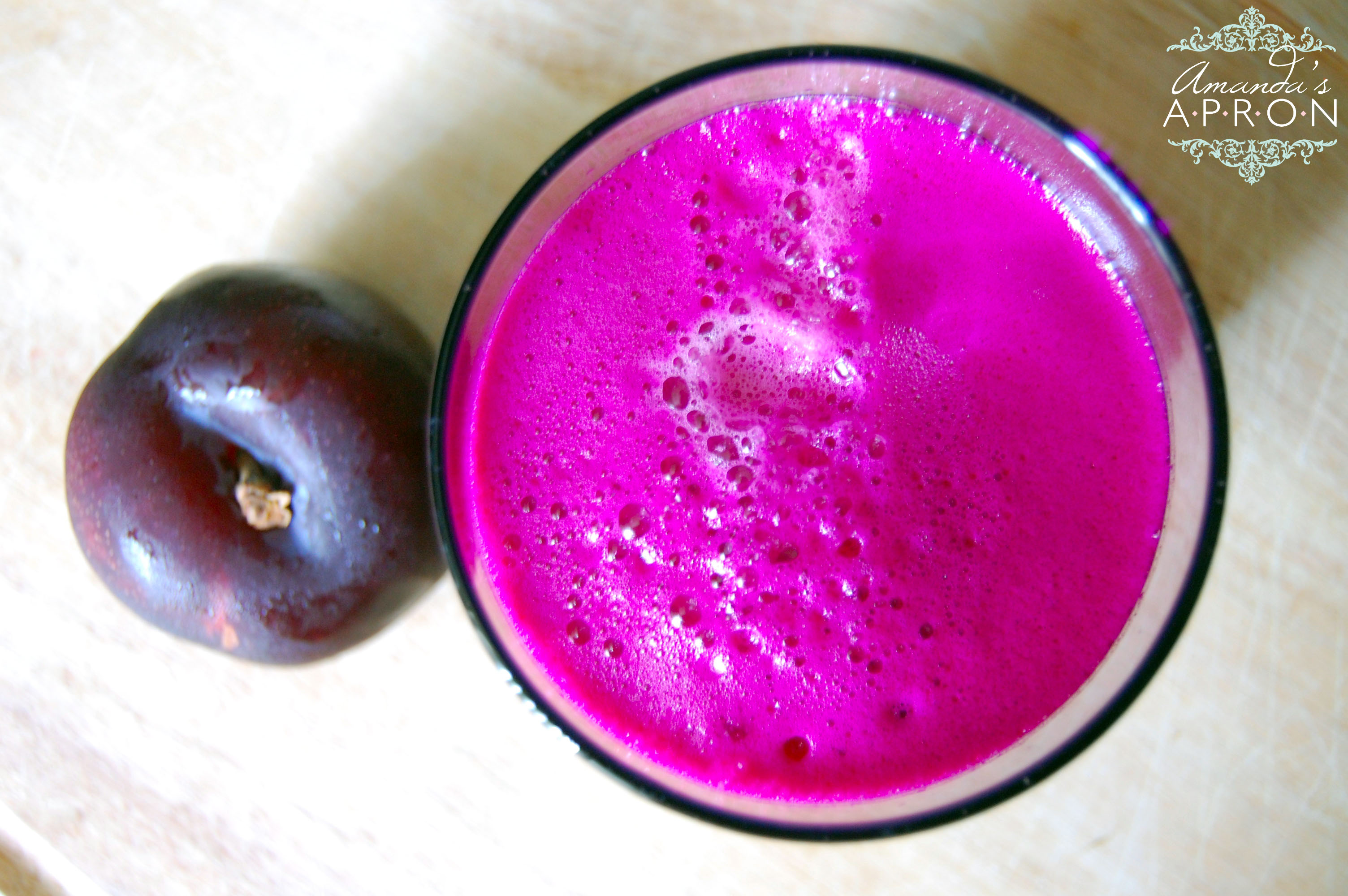Plum Beet juice | Amanda's Apron blog
